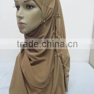 H293 Latest Muslim Hijab With Buttons,muslim Scarf thumbnail-6