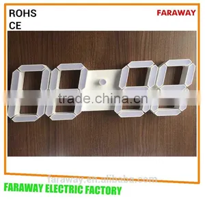 3D White Solid Led Digital Table Clock,/led Desk Clock thumbnail-4
