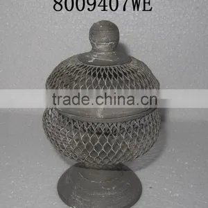 Industrial French Wire Basket Holder for Plant and Fruit thumbnail-1