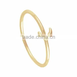 Moon Ring in Gold Plated 925 Sterling Silver thumbnail-1