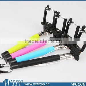 Christmas Gifts for IPhone Selfie Handheld Stick Monopod Wired Cable Take Pole thumbnail-1