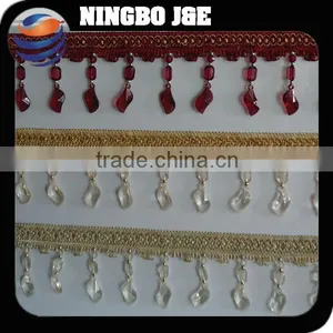Acrylic Beaded Curtain Tassel Fringe , Curtain Fringe thumbnail-1