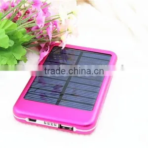 Aluminium Material Solar Charger With 4 LED Indicator, Colorful Mobile Solar Charger, Company Promotion Gift Solar Power Bank thumbnail-2