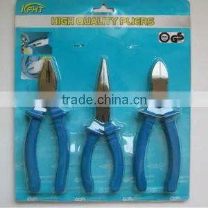 3PCS Tools Set, Pliers Set, Combination Pliers, Long Nose Pliers, Diagonal Cutter Pliers, Hardware Tools Set thumbnail-1