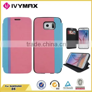 Colorful Mobilephone Case for Samsung Galaxy s6 New Wallet Leather Case thumbnail-4