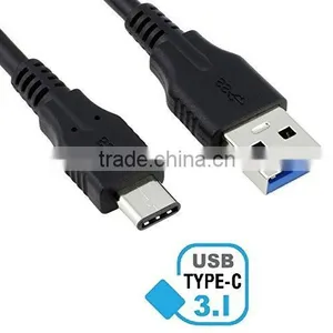 USB Type C to Standard Type A Male Charging Cable for New MacBook, Chromebook Pixel, Nexus 5X, Nexus 6P, Pixel C, OnePlus Black thumbnail-1