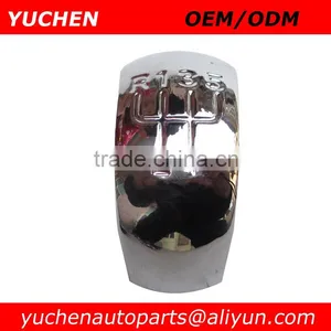 YUCHEN Car Shift Gear Knob Chrome Cover Caps For Skoda Octavia II A5 MK2 2004-2010 Auto Spare Parts thumbnail-1