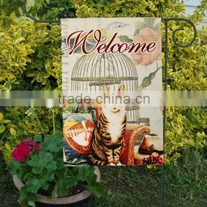 Cat Bird Cage Garden Flag thumbnail-2