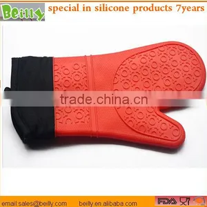 Food Grade Silcone Finger Protector Oven Bbq Grill Mitt Glove for Heat Resistant Grilling thumbnail-4