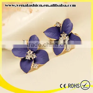 Vogue Cheap Flowers Diamonds Charming Jewelry Earring thumbnail-2
