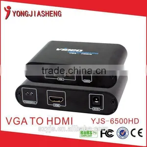 Manufacture Supply for 1080P/1.3 Male-Female VGA to HDMI Converter YJS-6500HD thumbnail-1