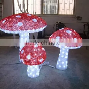 Artificial Outdoor Factory Price Sun-proof Mushroom Decoration Light for Christmas thumbnail-3