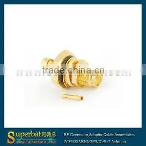 SMA Solder Jack Bulkhead With O-ring Connector For .141'' Cable Sma Smt Connector thumbnail-1