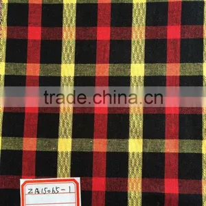 Woven Fabric Check Design Yarn Dyed Cotton Slub Fabric for Shirting thumbnail-1