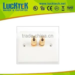 2 Post RCA Speaker Connection Single Gang Wall Plate Socket thumbnail-1