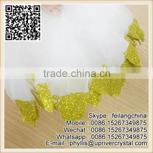 Gold Glitter Dipped Feather Wedding Decoration Party Glitter Feather thumbnail-2