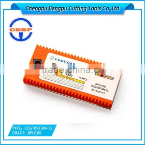 Carbide Turning Insert CCGT09T304-SL BPU10B for Aluminum Finishing thumbnail-1