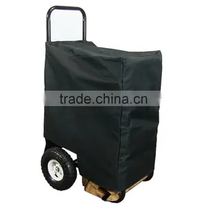 Log Caddy With Cover, Black Firewood Cart thumbnail-2