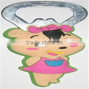 Custom Lovely Baby Shape Metal Bottle Opener With Pvc Coats thumbnail-1