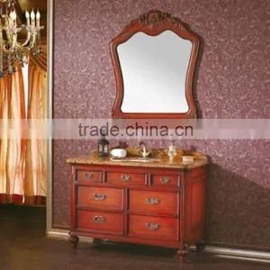 Luxurious Floor Standing Wooden Antique Bathroom Vanity thumbnail-5