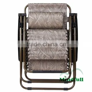 Outdoor Adjustable Zero Gravity Chair Portable Lounge Chair With Pillow thumbnail-3