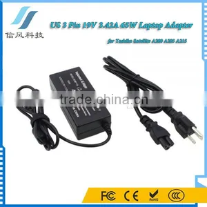 Black 19V 3.42A 65W AC Adapter Charger for Toshiba A200 A205 A215 Power Adapter thumbnail-2