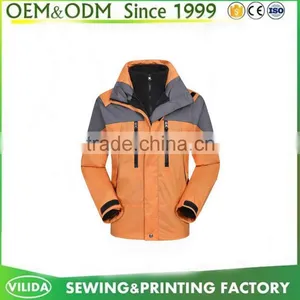 100% Ployester Men Waterproof Softshell Jacket,color Combination Windbreaker Jacket thumbnail-6