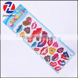 New Arrived Unique Funny Customized Lip Shape Puffy Sticker thumbnail-1