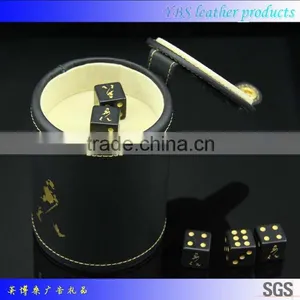 Custom Leather Dice Cup With Lid thumbnail-1