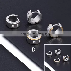 Fashion Stainless Steel Diamond Earrings thumbnail-1