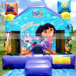Dora Explorer Moonwalk, Dora Theme Inflatable Bounce House thumbnail-3