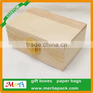 Plastic Clasp Latches Treasure Chest Wooden Coin Box Hard Wood Money Bank Piggy Bank Box thumbnail-1