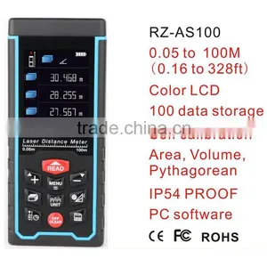 0.05-100m (0.16 to 328ft) Laser Rangefinder With Color LCD Display thumbnail-1