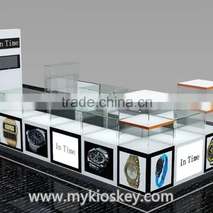 Fashion Wooden Watch Kiosk for Watch Display Stand Shop Interior Design thumbnail-3