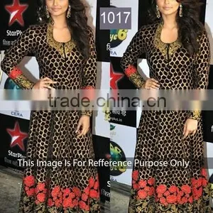 BLACK GEORGETTE SALWAR SUIT thumbnail-5