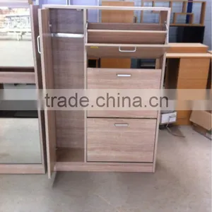 3 Ties Shoe Cabinet With Umbrella Storage thumbnail-1