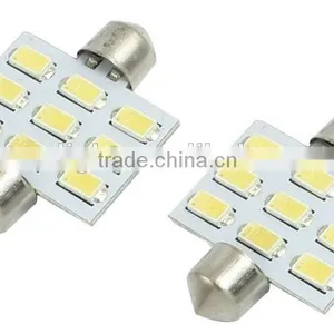 RV LED Light Interior Lamp DC 12V 5630 9 SMD White Dome Festoon Car LED Light Bulb Lamp thumbnail-1