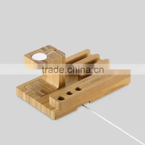 Desktop Bamboo Watch / Pad / Decorative Cell Phone Stand Holder thumbnail-3