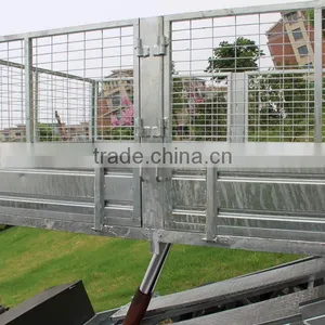 Hot Dipped Galvanized Hydraulic Tipper Box Trailer With 600mm Cage thumbnail-5