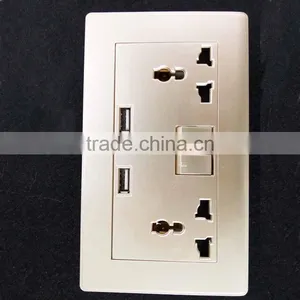 British Standard Double 13A Electrical Outlet Wall Switched Socket thumbnail-5
