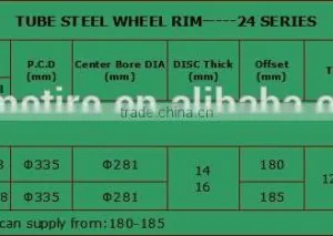 TUBELESS STEEL WHEEL RIM 19.5 SERIES thumbnail-1