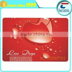 Red Love Heart Glossy Finish CR80 30Mil Size Plastic PVC Card thumbnail-1