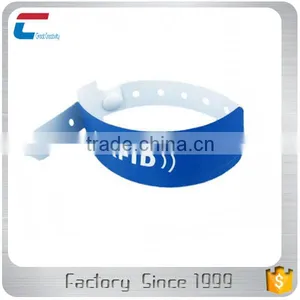 Disposable Paper NFC Bracelet Adjustable Soft PVC RFID Wristband thumbnail-4