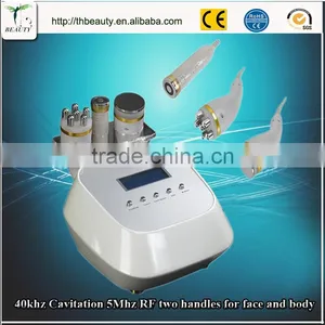Portable 40khz 5Mhz RF Two Handles for Face and Body Slimming Machine CE thumbnail-2
