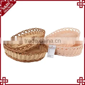 Hot Sale Plastic Woven Rattan Basket Food Bread Snack Display Stands Popcorn Box thumbnail-3