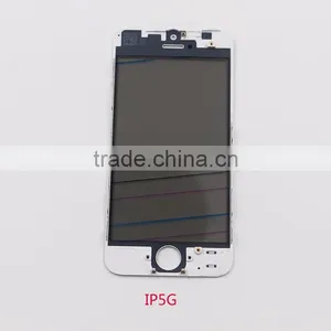 Glass With Frame With OCA With Polarizer 4 in 1 Assembly For IPhone5 Repair Part With Best Quality thumbnail-3