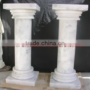 A GRADE ZIARAT WHITE MARBLE PEDESTALS thumbnail-5