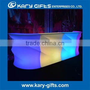 PE Plastic Led Wave Shape Bar Furniture Counter Table for Led Event Use thumbnail-3