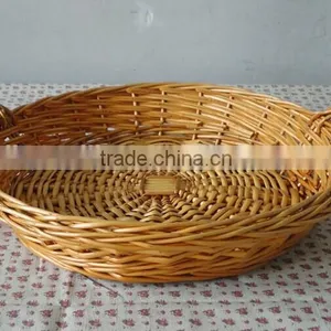 Hotsale Wicker Fruit Tray Basket Wicker Food Tray Basket With Handle thumbnail-1