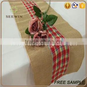 High Quality 100% Burlap Table Runner thumbnail-4